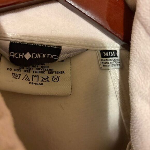 Ach Diamond Women's Full Zip Beige Jacket Size M Casual Solid - Picture 3 of 8